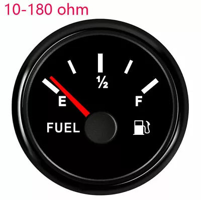 Black 52MM/2  Fuel Level Meter Gauge 10-180 Ohms For Car Truck Motorcycle Marine • $23.70