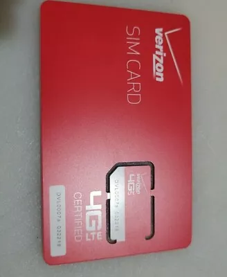4G LTE SIM Card (NEW) Verizon Wireless Prepaid OR Contract Service  • $5.99