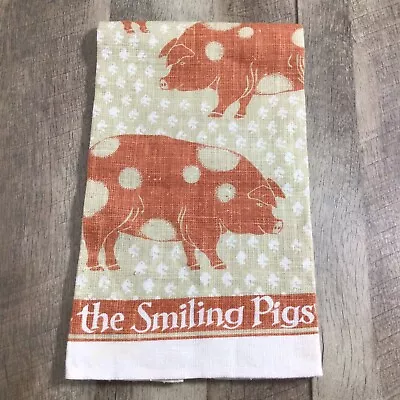 Kay Dee The Smiling Pigs Linen Dish Towel Tea Towel Farmhouse Country Bob Goryl • $18