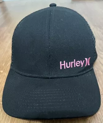 Hurley Snapback Hat Baseball Cap Black And Pink • $8