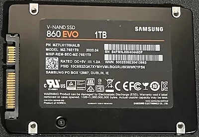 Samsung 860 EVO 1TB 2.5in SATA SSD - Cosmetic Wear • $140