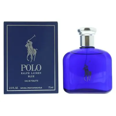 Ralph Lauren Polo Blue Eau De Toilette 75ml Spray For Him - NEW. Men's EDT • £45.95
