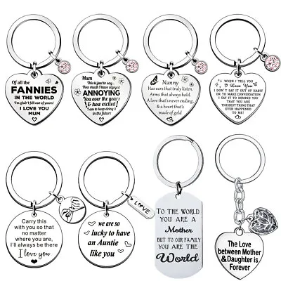 Personalised Mum Mummy Gran Auntie Nana Girl Birthday Mothers Day Keyring Gift • £3.99