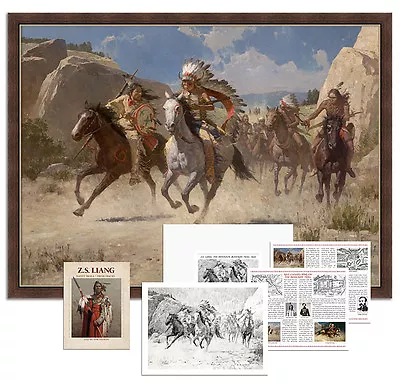 Z S Liang THE DIVERSION BOZEMAN TRAIL 1866 Native American Giclee Cnvs #1/25 • $671.25