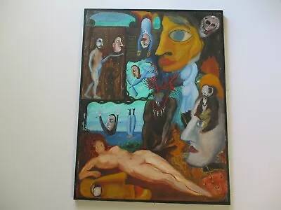 Valentin Zenkovsky Oil Painting Vintage Russian Surrealism Expressionism Lsd Mod • $1250