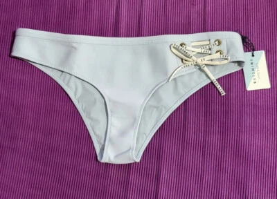 $14.99 • Buy Love Stories Bikini Bottoms, Women's AU Size 8, Mist Blue Lace Up, BNWT, RRP $90