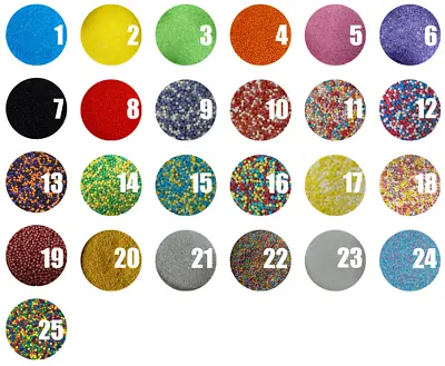 £2.99 • Buy 100s 1000s Sugar Edible Sprinkles Cupcake Topper Ice Cream Decorations 25 Colous
