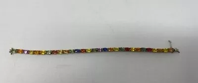 Multi-gemstone Sapphire Tennis Bracelet • $300