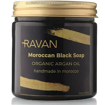 Moroccan Black Soap With Argan Oil - Traditional Hammam Beldi Soap 8.8 Oz • $19.80