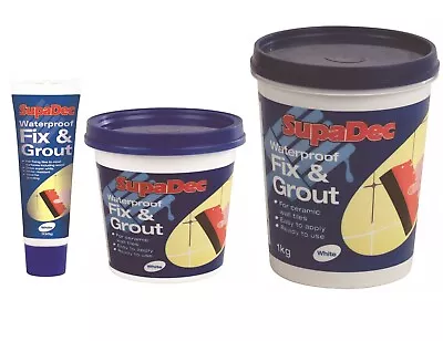 £5.49 • Buy SupaDec DIY White Decorating Waterproof Kitchen Tile Bathroom Tiles Fix & Grout