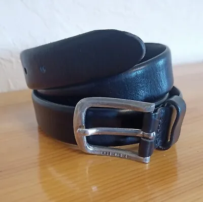 Diesel Vintage Black Leather Belt. Size 95/38  • $33