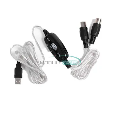 USB IN-OUT Interface Cable Converter PC To Music Keyboard Adapter MIDI Cord MF • $4.19