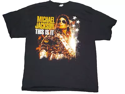 Michael Jackson :  This Is It Men's 100% Magnum Wt. Cotton T-Shirt Size XL Black • $9.95