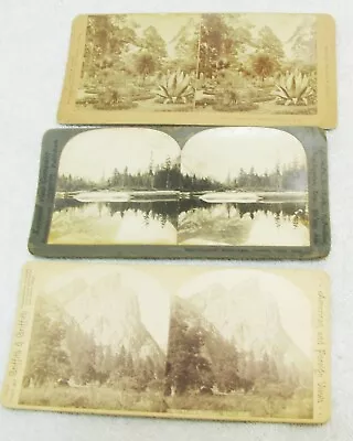 Vintage Stereoscope Cards Stereoview Lot Of 3 America California • $5.62