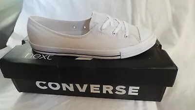£41.95 • Buy Brand New In Box Converse CTAS Ballerina LACE UP SLIP ON UK 6 EU 40 Lt Grey