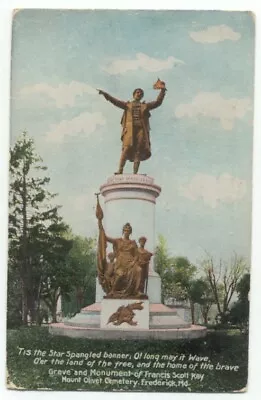 Frederick MD Francis Key Scott Grave & Monument Postcard - Maryland • $0.99