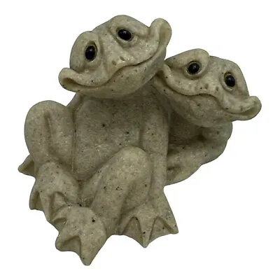 Quarry Critters Fric & Frac Frog Figurine 2000 Ivory Tone • $14.99