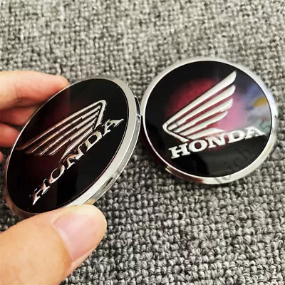 Black Motorcycle Fuel Tank Emblem Decal Bike Racing Metal Sticker For Wing Honda • $18.72