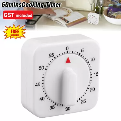 Cooking Timer Kitchen Timer Egg Square Shaped Kitchen Mechanical Alarm 60Min • $11.99