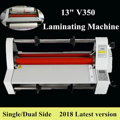 Hot Cold Roll Laminator Single + Dual Sided Digital Display Laminating Machine • $185.38