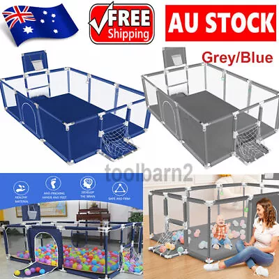 Large Baby Playpen Safety Gate Kids Toddler Fence Play Activity Center 2 Color • $52.99