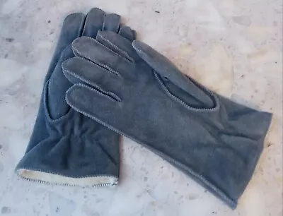 Isotoner Country Men's Lined Gray Genuine Suede Leather Gloves Size Medium • $15