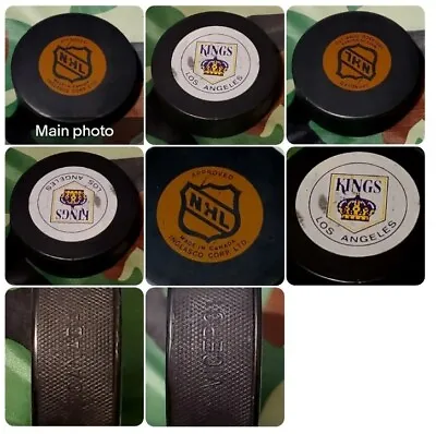 Official Approved Vintage Game Puck Made = 🇨🇦 Los Angeles Kings Inglasco+ Nhl  • $63.89