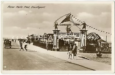 FAIRS Fairground - PETER PANS POOL Southport LANCASHIRE Real Photo PC  • £15