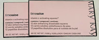 MARY KAY Timewise Vitamin C Activating Squares ~ 2 Packs Of 12 Squares 24 NEW • $15