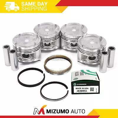 Pistons W/ Rings Fit 92-95 Honda Civic Del Sol 1.6L SOHC D16Z6 • $99.95