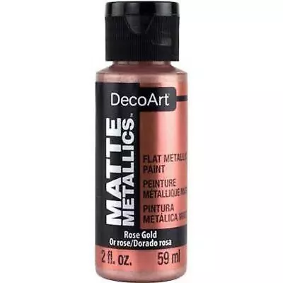 DecoArt Matte Metallics Acrylic Paint - 2oz 59ml - Various - BUY 5 GET 5 FREE!! • £7.16