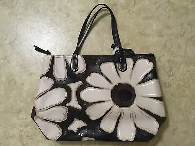 Coach Poppy Elevated Floral Leather Tote Great Condition With Dust Bag.  • $200