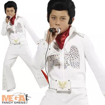 £35.99 • Buy Elvis American Eagle Boys Fancy Dress 1950s Rock N Roll King Singer Kids Costume