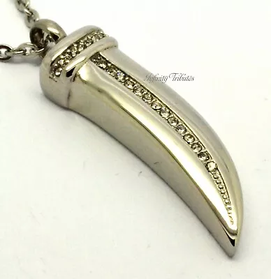 Horn Cremation Urn Ashes Necklace Keepsake Pendant Charm CZ Horn Of Life/Plenty • £21.99