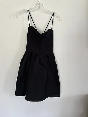 $10.79 • Buy NWT Canned Pineapple Womens Fit And Flare Strappy Black Dress, Size Small