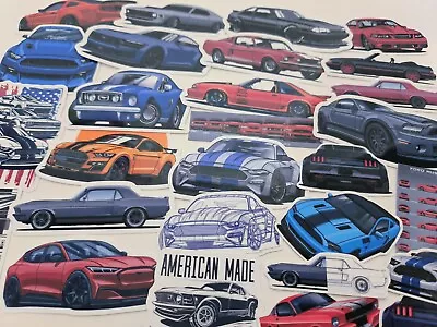 28 Classic American Muscle Ford Mustang GT Vinyl Stickers • $12