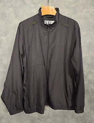 5.11 Tactical Black Full Zip Windbreaker Jacket Mens Size XL Packable  • $27.99