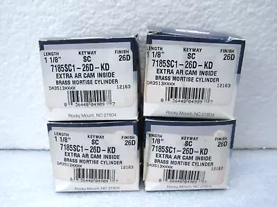 [Lot Of 4] Ilco 7185SC1-26D-KD 1-1/8  Mortise Cylinder 5-Pin (Drilled 6) • $77