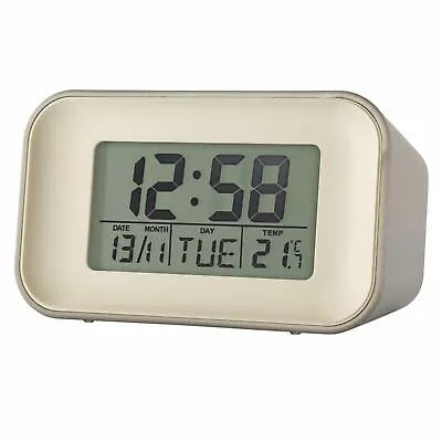 Acctim Alta Silent Dual Alarm Clock Indoor Temperature Reflection Display 15867 • £18.85
