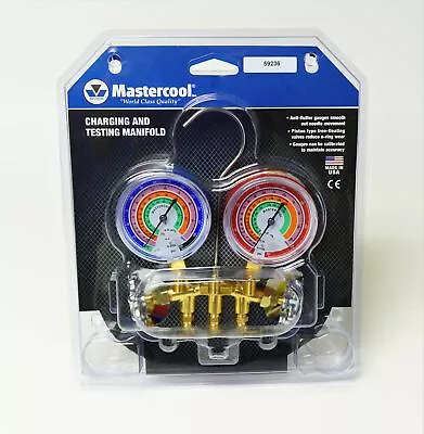 59236 Mastercool A/C HVAC  Refrigeration Manifold W 36  Ball Charging Hoses • $109.06