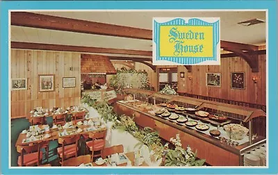 Sweden House Smorgasbord Restaurant Buffet Interior Florida Illinois  G352 • $11.99