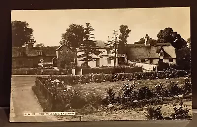 Old Village Street Scene Real Photo Postcard - Balsham Cambridgeshire England UK • £3.50