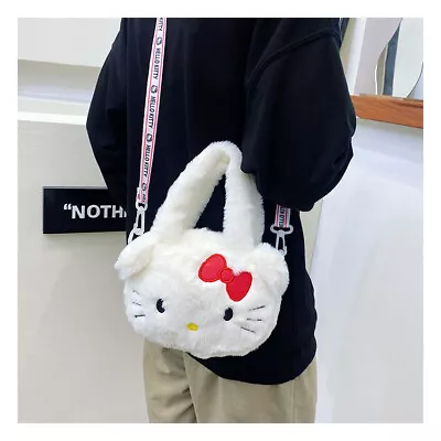 Women Hello Kitty Shoulder Bags Cute Plush Crossbody Bag Cosplay Handbags Gift • $18.69