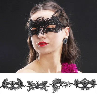 £2.46 • Buy Black Lace Hollow Eye Mask Sexy Animals Masks Masquerade Fancy Party Masks Gift