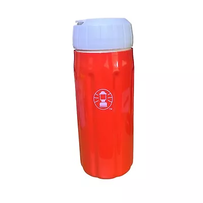 Coleman Thermos Insulated 32oz Orange Personal Water Bottle Rubber Outside • $23.93