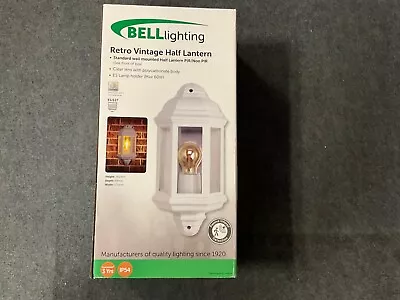 Bell Lighting  10364 60W E27  Polycarbonate Outdoor Half Lantern White  IP44 • £12.50