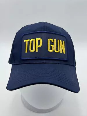 Vtg Nissun Cap Top Gun Embroidered Snapback Hat Cap Navy Blue Adjustable - Euc • $14.99