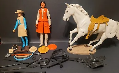 Vintage Marx Johnny West Princess Wildflower Janice Horse W/Stand & Accessories  • $144.99