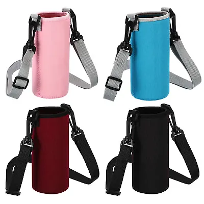 4pcs 65x155mm Water Bottle Sling Bag Insulated Bottle Holder Carrier 4 Colors • £13.90