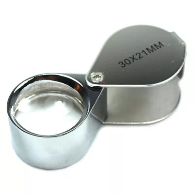 3pcs/5pcs 30X Jeweler Loupe Magnifier 30x21mm Magnifying Glass With Storage Case • $6.49